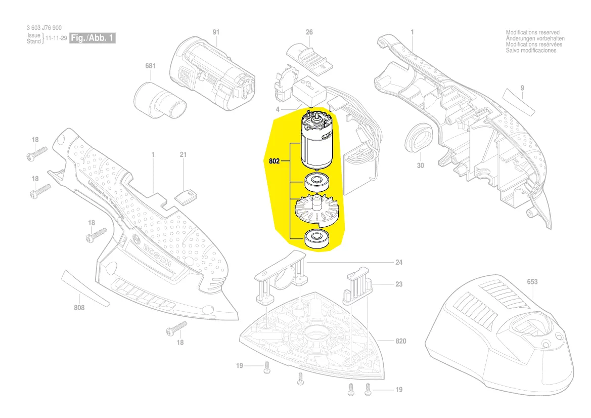 Moteur courant continu 10,8 V réf. 2 609 005 287 BOSCH